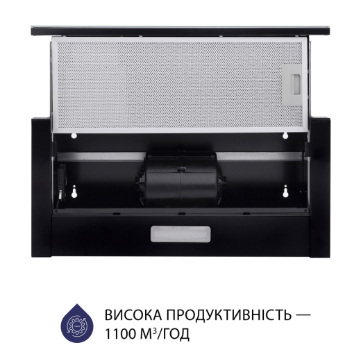 Витяжки Minola HTLS 6734 BL 1100 LED GLASS - 3