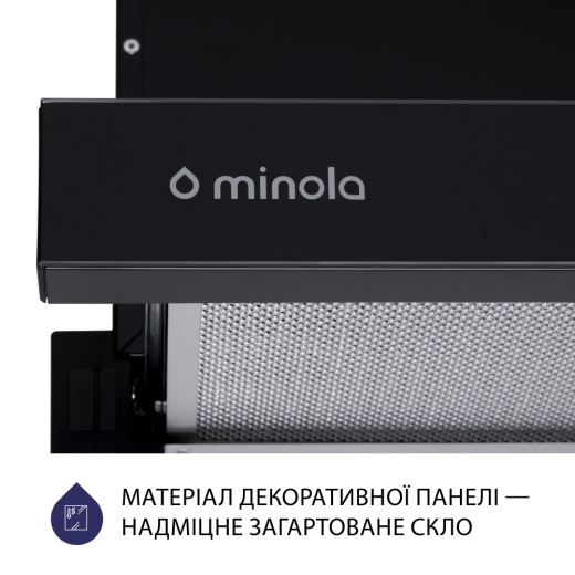 Витяжки Minola HTLS 6734 BL 1100 LED GLASS - 6