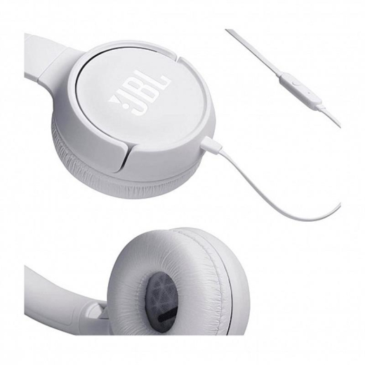 Навушники з мікрофоном JBL T500 White (JBLT500WHT) - 5