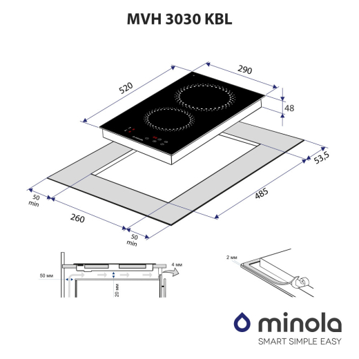 Варочная поверхность Minola MVH 3030 KBL - 8