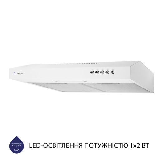 Витяжка плоска Minola HPL 513 WH - 3