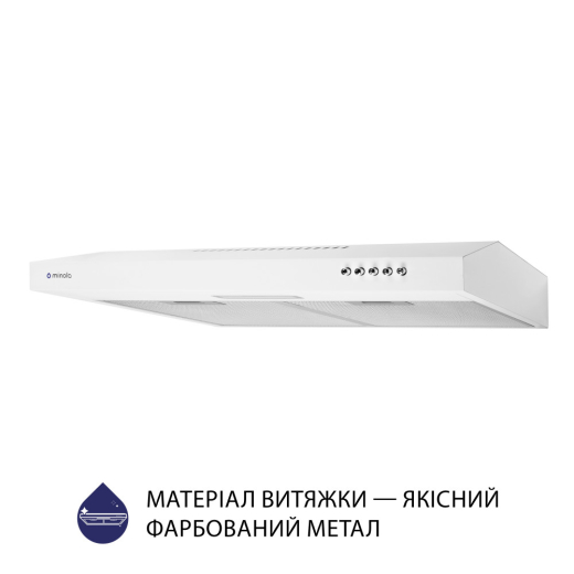 Витяжка плоска Minola HPL 613 WH - 2