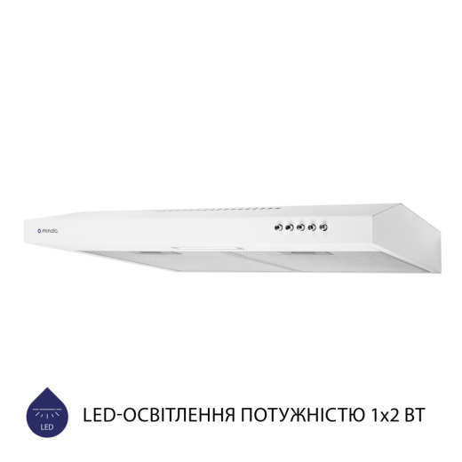 Витяжка плоска Minola HPL 613 WH - 3