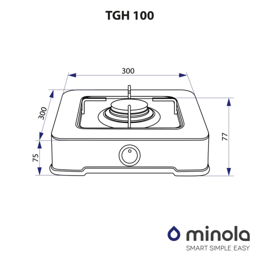 Настільна плита Minola TGH 100 BR - 5