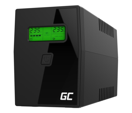 Лінійно-інтерактивне ДБЖ Green Cell UPS (800VA/480W, 2x Schuko, AVR, LCD) (UPS02) - 1