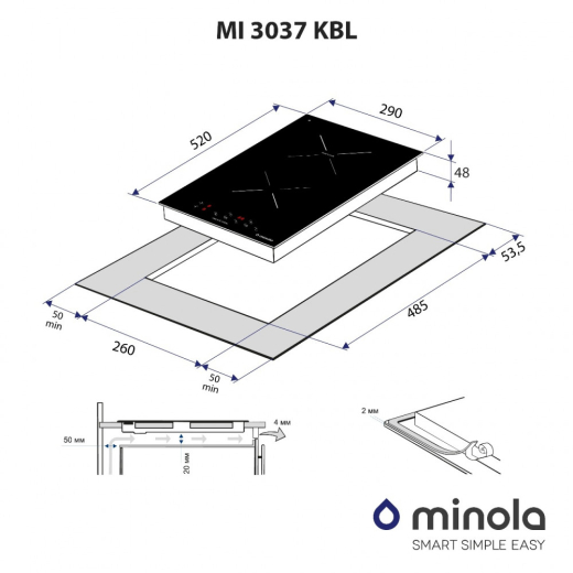 Варильна поверхня Minola MI 3037 KBL - 8