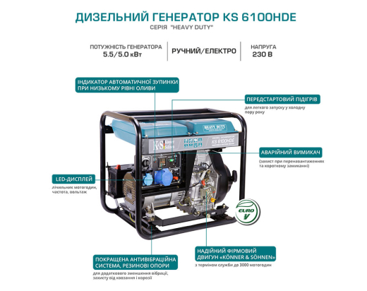 Дизельный генератор KS 6100HDE (EURO V) - 8