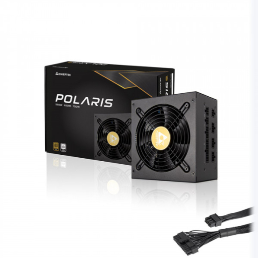 БЖ 550W Chiefteс POLARIS PPS-550FC, 120 mm, 80+ GOLD, Cable management, retail (PPS-550FC) - 4