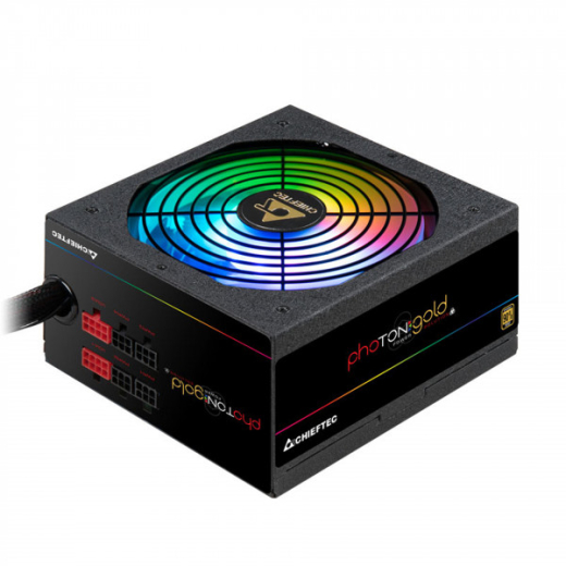 БЖ 650W Chiefteс PHOTON GOLD GDP-650C-RGB, 140 mm RGB Fan, >90%, Modular, Retail Box (GDP-650C-RGB) - 4