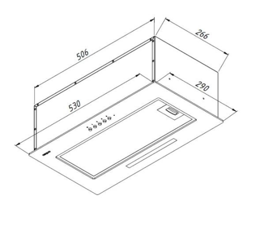 Вбудована витяжка Akpo WK-7 Micra Glass 60 (WH) - 53cm - 3