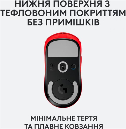 Бездротова ігрова миша Logitech Pro X Superlight Wireless Red (910-006784) - 5