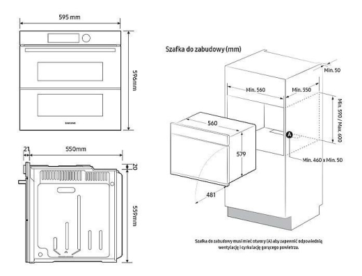 Встраиваемый духовой шкаф Samsung NV7B5660XAK - 5