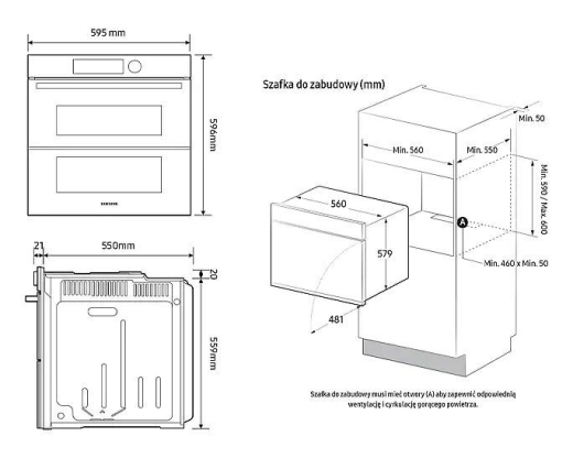 Вбудована духова шафа Samsung NV7B4245VAS - 5