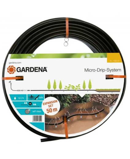 Шланг-дождеватель Gardena Micro-Drip-System для подземной прокладки 13,7 мм, 50 м (01395-20) - 1