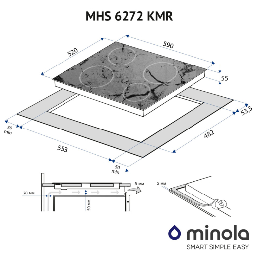 Поверхня склокерамічна Minola MHS 6272 KMR - 11