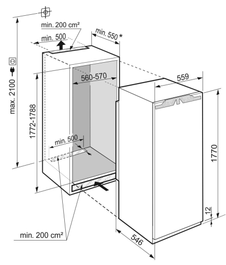 Встраиваемая холодильная камера Liebherr IRBci 5170 - 4