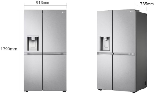 Холодильник із морозильною камерою LG GSLV91MBAC - 6
