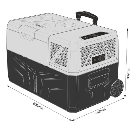 Туристический компрессорный холодильник Yolco BCX30 Grey - 16