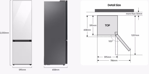 Холодильник з морозильною камерою Samsung RB38C6B2E22 - 11