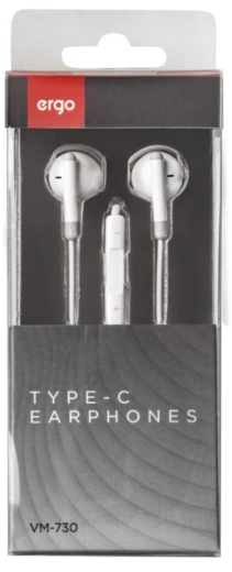 Навушники ERGO VM-730 Type-C Earphones Білий - 2
