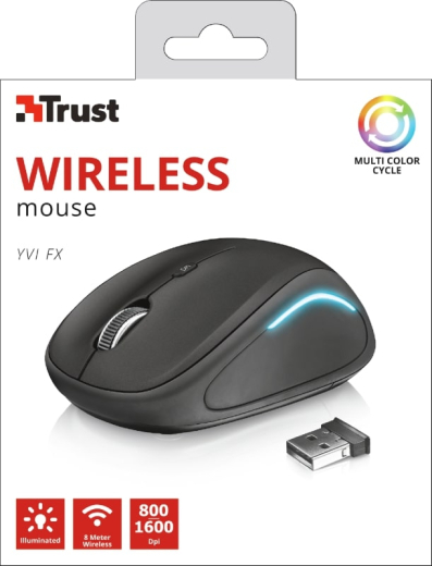 Мышь Trust Yvi FX wireless mouse black (22333) - 7