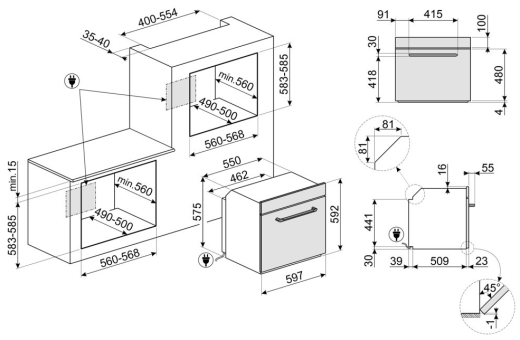 Духовка електрична Smeg SOP6900TN - 9