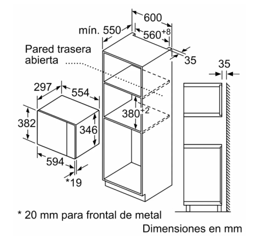 Встраиваемая микроволновая печь Balay 3CP5002N2 - 6