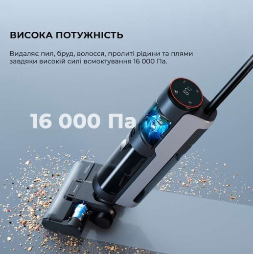 Моющий вертикальный пылесос (1в1) Dreame H12S (HHR30B) - 8