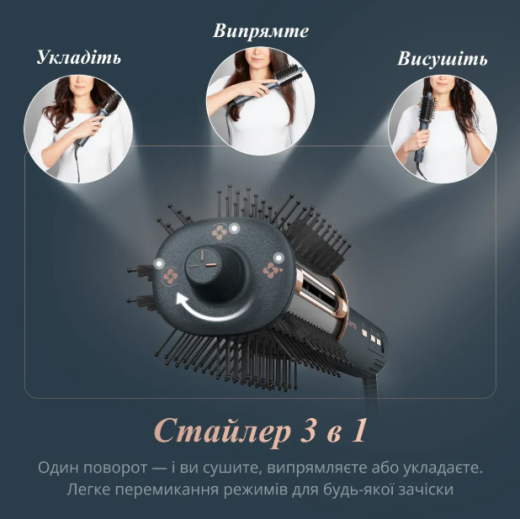 Фен-щетка Rowenta UB9720E0 AIR SWITCH 3D 3-в-1 - 3