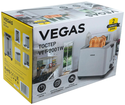 Тостер VEGAS VET-2001W - 7