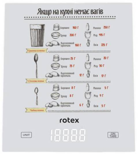 Ваги кухонні електронні Rotex RSK15-W - 1