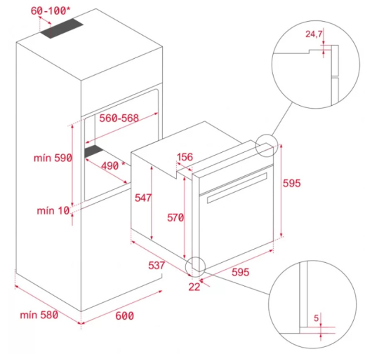 Духовка электрическая Teka HLB 8510 P (111000046) - 6