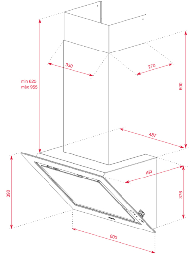 Вытяжка наклонная Teka DLV 68660 TOS White (112930025) - 6