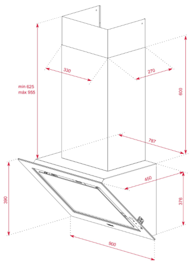 Вытяжка наклонная Teka DLV 98660 ST TOS (112930033) - 4
