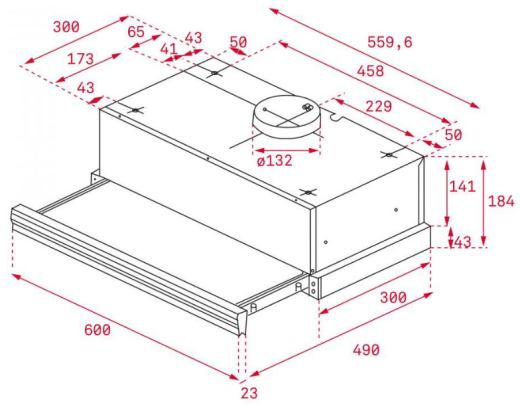 Витяжка телескопічна Teka CNL 6415 White (40436811) - 2