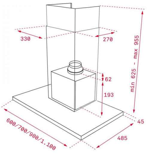 Вытяжка Т-образная Teka DLH 686 T (40487180) - 2