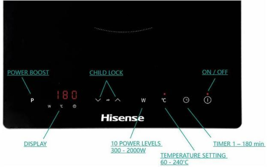 Настольная плита электрическая HISENSE HIC2000Y - 2
