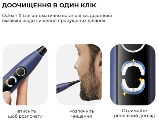 Електрична зубна щітка Oclean X Lite Blue - 4