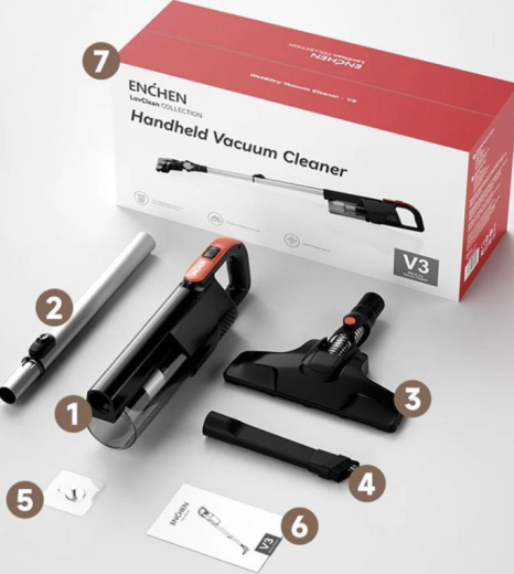 Вертикальний пилосос Enchen Vacuum Cleaner V3 Plus Black - 9
