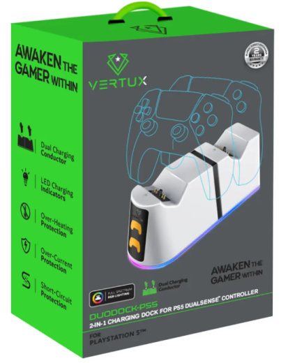 Зарядна станція для геймпада Vertux Duodock-PS5 - 4