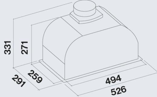 Вытяжка FALMEC GRUPPO INCASSO PLUS 50 stainless steel 800 (CGIW50.E26P2EUI490F) - 3