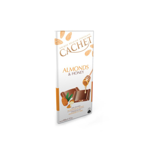 Шоколад молочный  Cachet Almonds and Honey 100g какао 31% - 1