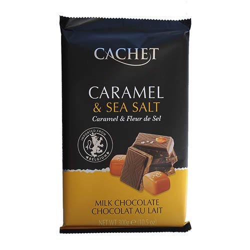 Шоколад молочний Cachet Caramel and Sea salt 300g карамель 12% - 1