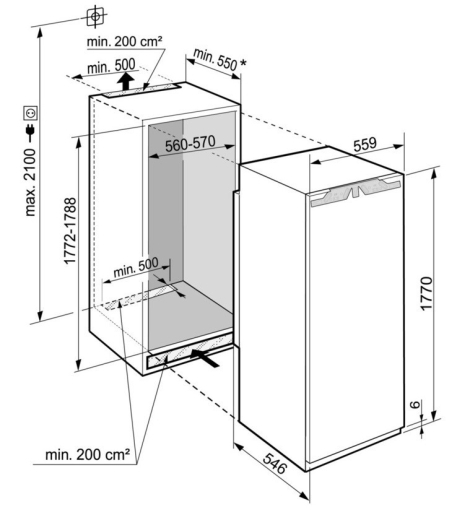 Встраиваемая холодильная камера Liebherr IRBdi 5150 - 3