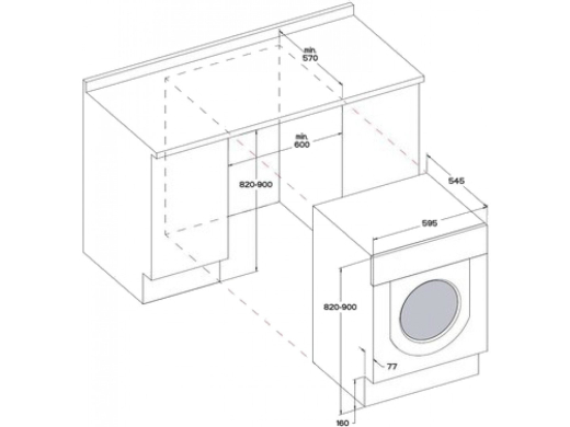 Встраиваемая стирально-сушильная машина Whirlpool WDWG 75148 EU - 10