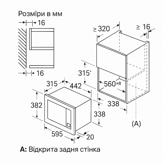 Вбудована мікрохвильова піч Bosch BFL623MC3 - 3