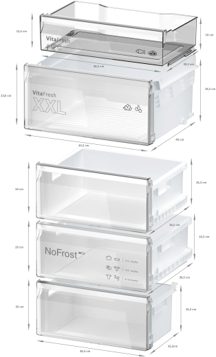 Холодильник с морозильной камерой Bosch KGN39VXCT - 9