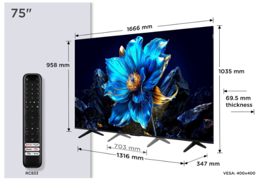 Телевізор TCL 75P7K - 4