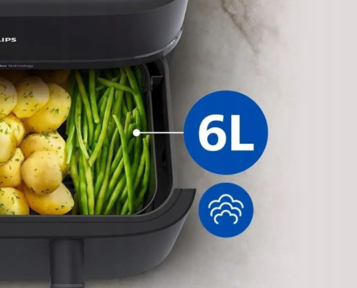 Фритюрница PHILIPS Series 5000 Dual Basket NA550/00 - 7