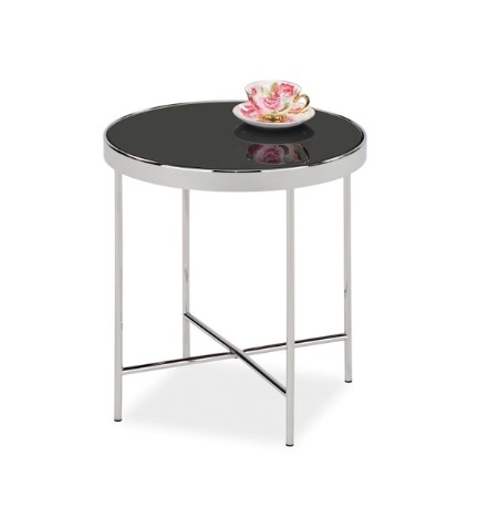 Кофейный столик Signal Gina C черный / хром, 43x43см - 1